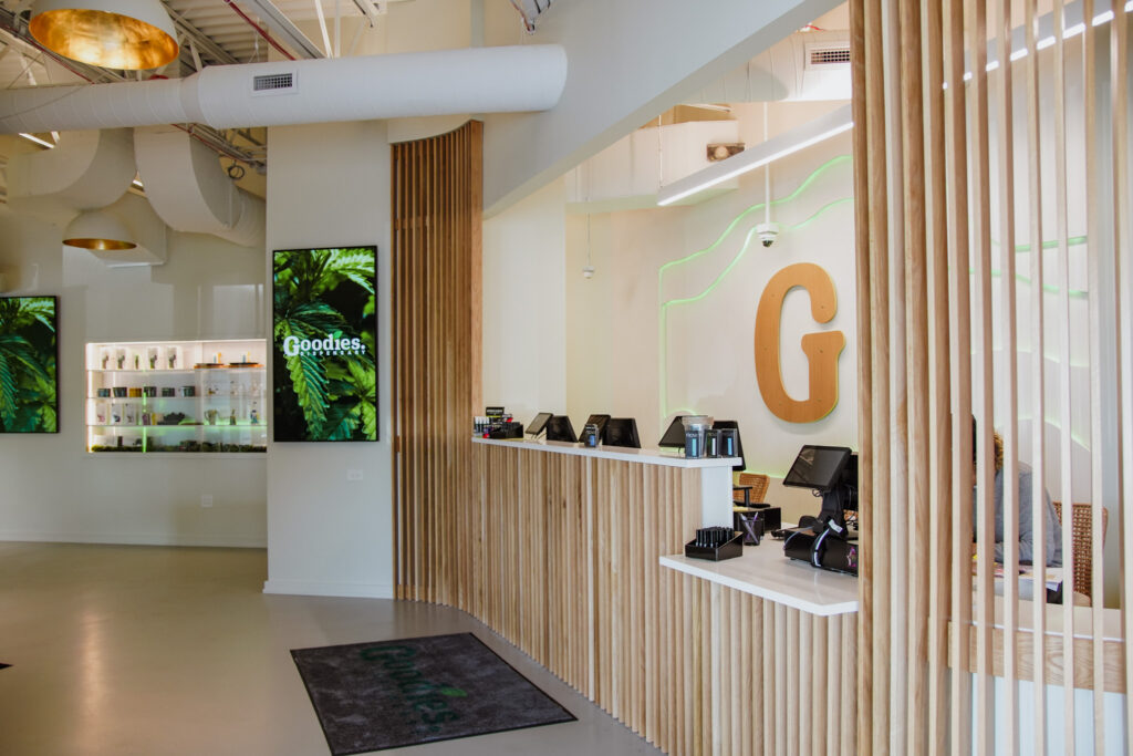 Goodies Dispensary Counter, White label dispensary access across Illinois