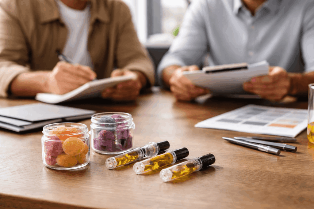 Product samples and professional discussion