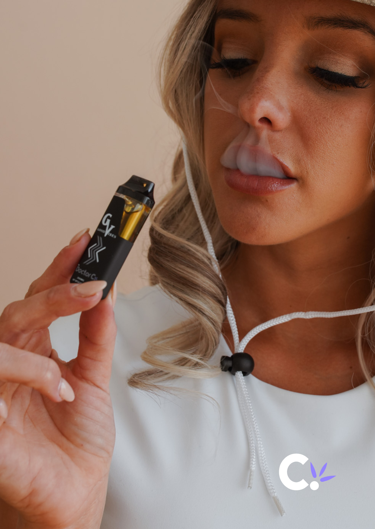 Good Vibes all-in-one cannabis vape product and packaging