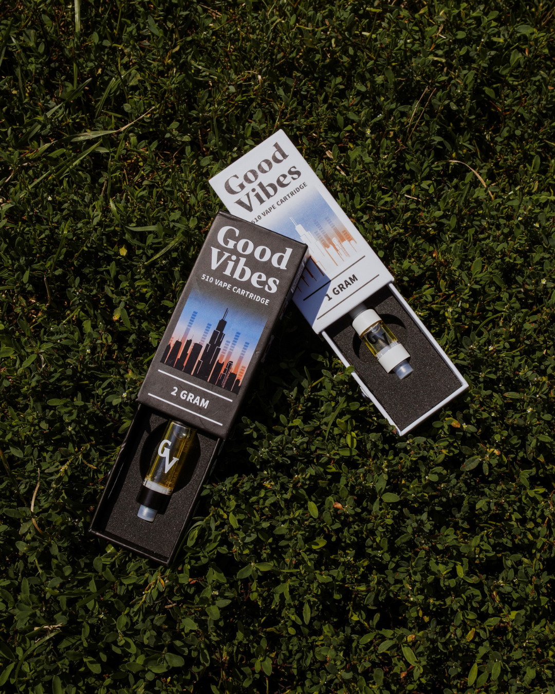 Good Vibes 510 cannabis vape cartridge product line